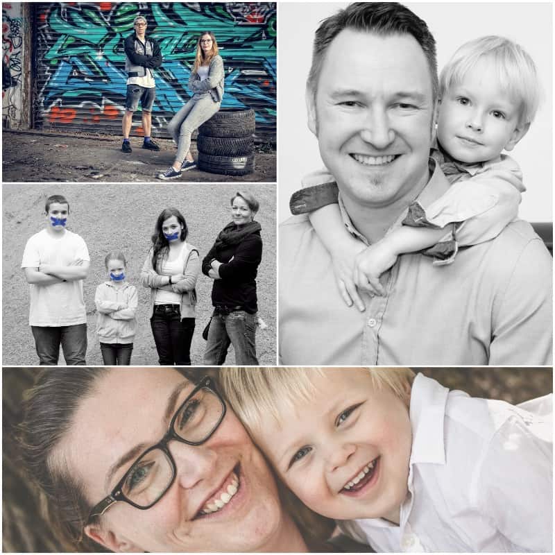 Collage Produktbild Familienfotoshooting