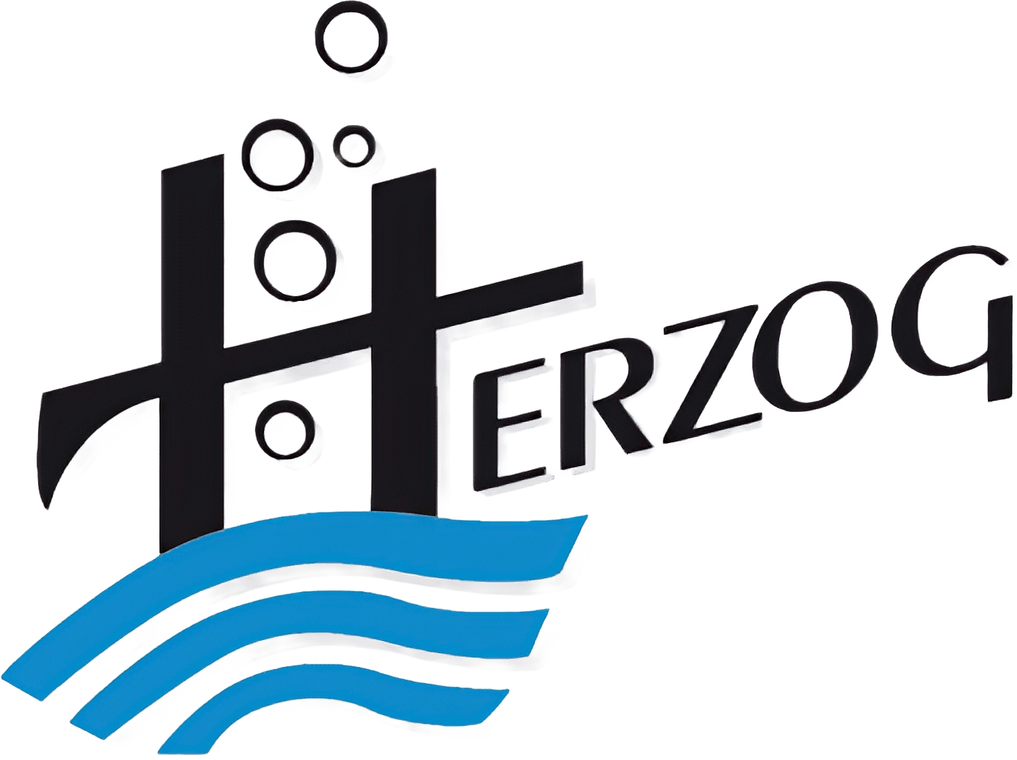 Innovative Feenstaub Entertainment Logo mit dunklen schwarzen Schriftzug, blauen Wellen und modernen Design-Elementen für Events und Party-Entertainment.